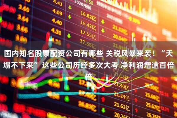 国内知名股票配资公司有哪些 关税风暴来袭！“天塌不下来” 这些公司历经多次大考 净利润增逾百倍